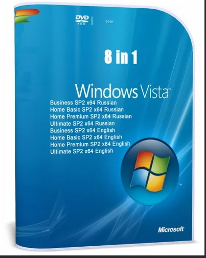 Microsoft Windows Vista SP2 RUS-ENG x64 -8in1- Activated (AIO)